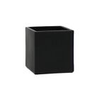 Black Ceramic Square Cube 4x4"H | Floral Container | Centerpiece, 1 Pc