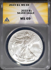 2023 $1 Silver American Eagle MS 69 ANACS # 7696533 + Bonus