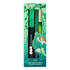 Makeup Revolution DC Comics Lucky Kiss Poison Ivy Lip Kit Red Green Halloween - Picture 1 of 4