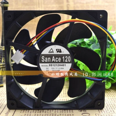 SANYO San Ace 120 9S1212H401 12V 0.39A 12cm 12025 Chassis Cooling Industrial Fan - Image 1 of 4