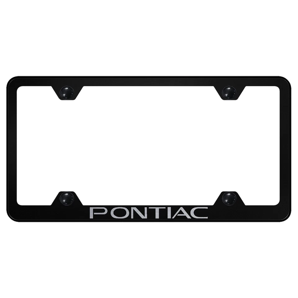 Marco de matrícula de carrocería ancha con logotipo grabado láser Pontiac Foto 1 de 2