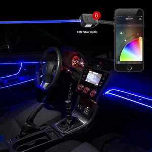 XKGlow XKFOADV Glasfaser Licht Kit zwei 6' Rollen und 6 LED Köpfe GEBRAUCHT - Bild 1 von 5