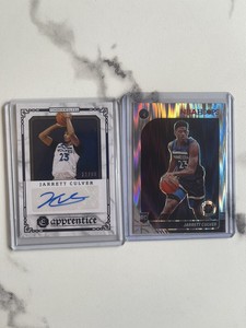 Jarrett Culver Rookie 2019-20 NBA Hoops Premium Stock Silver Flash + 2021 Auto!