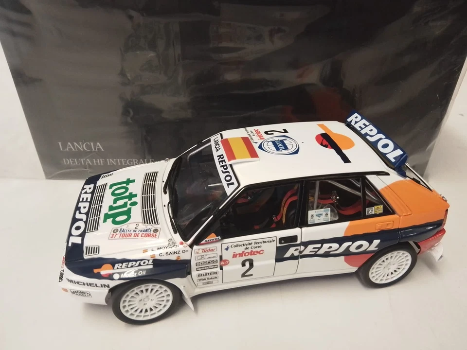 Kyosho Lancia Delta HF Integrale Evo #2 Sainz Tour de Corse 1993 1/18 08348J - Immagine 1 di 4