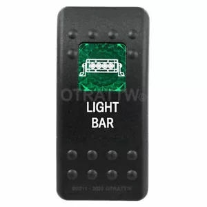 OTRATTW Carling Technologies Contura II Rocker Switch, LIGHT BAR, GREEN LENS - Picture 1 of 6