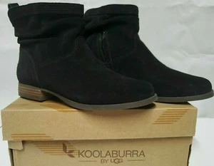 Women's Koolaburra Lorelei Ankle Boots Choose Black Suede Size 6, NEW with Box - Picture 1 of 3