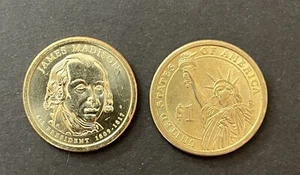 USA 2007P - James Madison 4th Presidential $1 Coin. Philadelphia Mint - Imagen 1 de 1