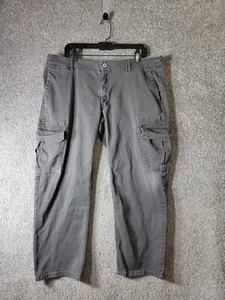 Red Bull Cargo Pants Mens 40x30 Gray Khaki Work Gear Rare Distribution - Picture 1 of 12