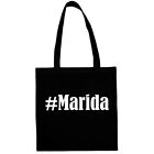 Tasche Beutel Baumwolltasche #Marida Hashtag Einkaufstasche Schulbeutel Turnbeut