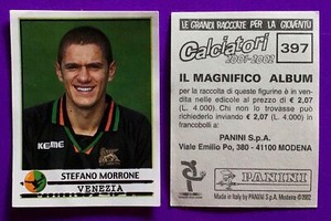 STEFANO MORRONE, VENICE *STICKER FIGURE NO.397* - SANDWICHES 2001/2002 COLLECTION