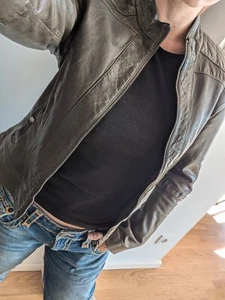 Boss Orange Lederjacke Grün olive - Bild 1 von 2
