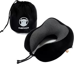 Memory Foam Travel Pillow Neck Pillow 360-Degree Head Support Comfortable Sleep - Picture 1 of 16