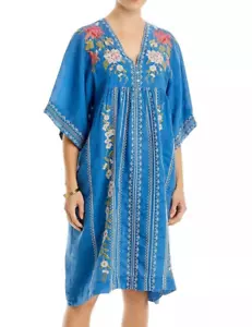 BNWT Johnny Was Nalina besticktes Boho-Kimonokleid, Coelinblau M $398 - Bild 1 von 6
