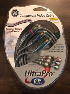 GE Component Video Cable 82735 Ultra Pro 8 Feet Color Coded Premium NIB - Picture 1 of 3