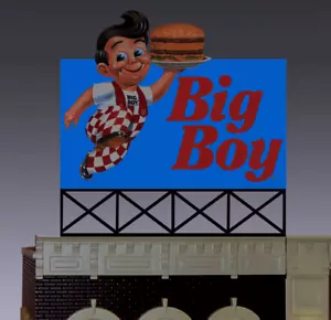 Miller Engineering ~ HO or O Scale ~ Big Boy ~ Animated Neon Billboard ~ 882901 - Picture 1 of 1