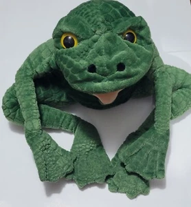 Folkmanis Folk Tails Furry Folk Puppets Green Long Legged Frog Hand Puppet - Picture 1 of 5