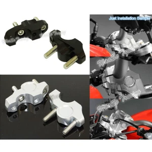 CNC Handlebar Bar Riser Kit 25mm Up & 20mm Backward Fit 2013-2019 BMW S1000R K47 - Picture 1 of 20