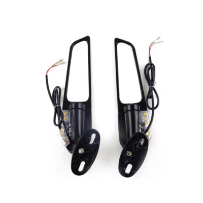 Espejo retrovisor lateral Winglets Wind Winglets con luz LED blanca para Honda CBR1000RR Foto 1 de 4