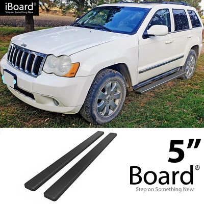 iBoard Stainless Steel 5" Running Boards Fit 05-10 Jeep Grand Cherokee Foto 1 de 4