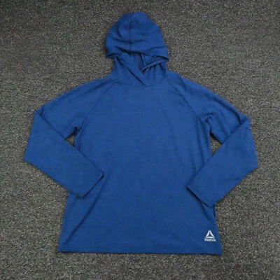 Sudadera con Capucha Reebok Juvenil XL Extra Grande Azul Transpirable Manga Larga Ligera Niños Foto 1 de 4