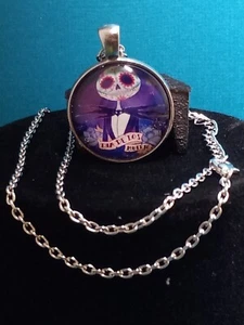 Sugar Skull Jack Skellington Halskette Silberkette 16-18 Zoll ~ Dia de los Muertos - Bild 1 von 12