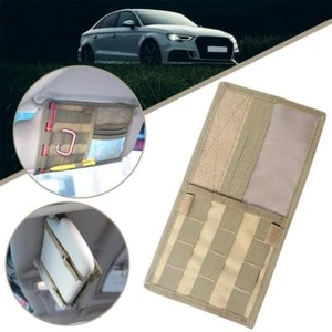 Organizador de visera solar táctico Molle para automóvil panel de visera accesorios bolsas de almacenamiento W8U4 - Imagen 1 de 14
