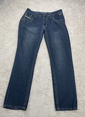 Pantalones de mezclilla para hombre Y2K Raider 38 X 34 holgados descoloridos oscuros patinador grunge sueltos de colección Foto 1 de 4