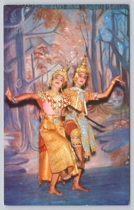 Bangkok Thailand, Thai Classical Dance Young Girls, Vintage Postcard - Picture 1 of 2