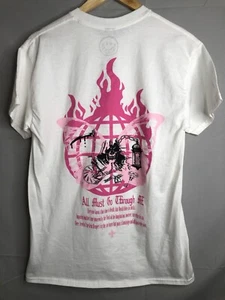 Camiseta CVLA Blanca Rosa Gráfica Adulto Talla M Nueva Con Etiquetas - Imagen 1 de 15