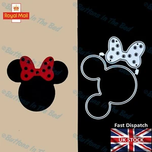 Disney Minnie Or Micky Mouse Ears & Bow Metal Cutting Dies, Card Making A2 - Picture 1 of 4