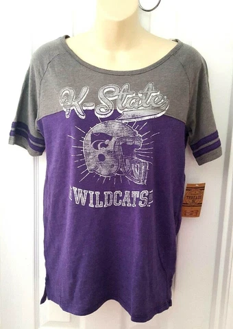 Kansas State Wildcats Womens T Shirt Size Medium 8/10 Jersey Style Football New Cover