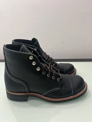 Red Wing Mujer Iron Ranger Negro 3366 Negro Límite Cuero Talla 6 B Foto 1 de 4
