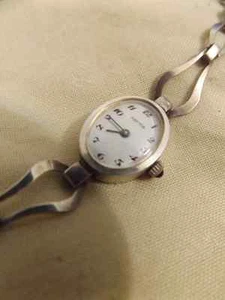 Vintage Herma mechanical 800 silver watch with bracelet France - Picture 1 of 1