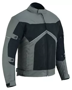 NEW Mens Motorcycle Waterproof Mesh Textile Jacket Motorbike CE Armours-black - Picture 1 of 7