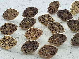 Lot of 20x New 16mm Gold Boroque Pattern Vintage Shank sewing buttons - Picture 1 of 2