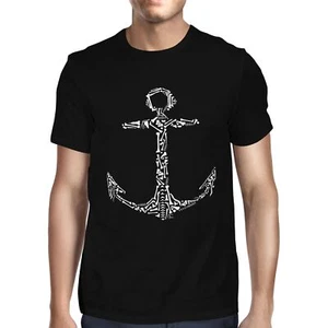 1Tee Herren Skelett Anker T-Shirt - Bild 1 von 6