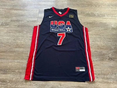 Larry Bird Jersey Retro Nike Team USA Olympics Dream Team Nike Basketball Sewn - Image 1 of 4