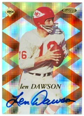 1998 Collector's Edge Masters Len Dawson Super Masters Auto #728/2000 Chiefs HOF - Image 1 of 2
