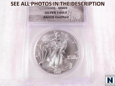 NobleSpirit (ME) 1997 Eagle Silver Dollar ANACS MS69 - Image 1 of 4