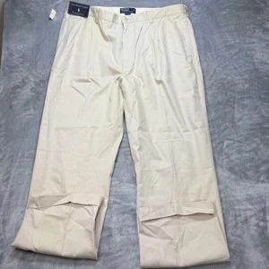 Polo Ralph Lauren Pants Mens 42x32 Hammond Chino Pleated Dress Pants - Picture 1 of 10