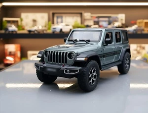 1:22 Jeep Wrangler Rubicon Alloy Diecast Model Car Sound Light Toy Vehicle Gift - Picture 1 of 21