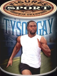 2011 Upper Deck Goodwin Champions Figures of Sport #FS5 Tyson Gay Track & Field - Foto 1 di 2