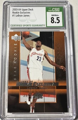 2003-04 Upper Deck Rookie Exclusives LeBron James CSG 8,5 Foto 1 de 2