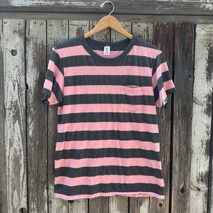 Camiseta Velva Sheen Para Hombre Rayas Estilo Retro Hecha en EE. UU. Suave 50/50 - Imagen 1 de 3