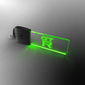 Nissan GT R Skyline GTR LED Light Keyring / Keychain -7 Colours-Car Logo-Badge - Picture 1 of 10