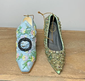 2 MMA Tacones Altos Bejeweled Francés Zapato Navidad Árbol de Vacaciones Adornos - Imagen 1 de 14