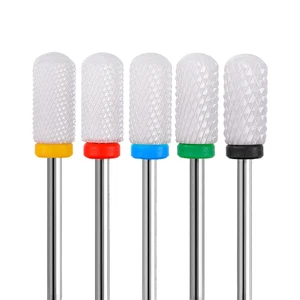 Ceramic Nail Drill Bits Set 2.35M  Professional Cylindrical Ceramic Bits Cuticle - Picture 1 of 12