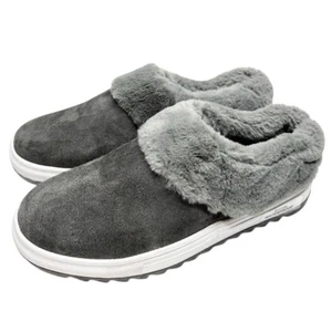 Blondo Waterproof Gray Faux Fur Lined Slip On Slippers Mules Clogs Shoes Size 7 - Picture 1 of 7