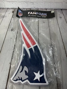 New England Patriots 3D Fan Schaumstoff Logo Wandschild 20,5”x 10” lizenziert 2016 NEU! - Bild 1 von 10