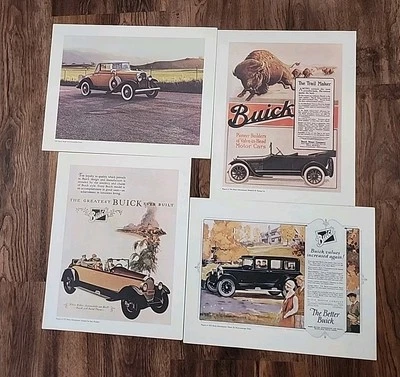 Vintage Buick Advertising Posters Lot Of 4 Reprint #2 - Image 1 of 2